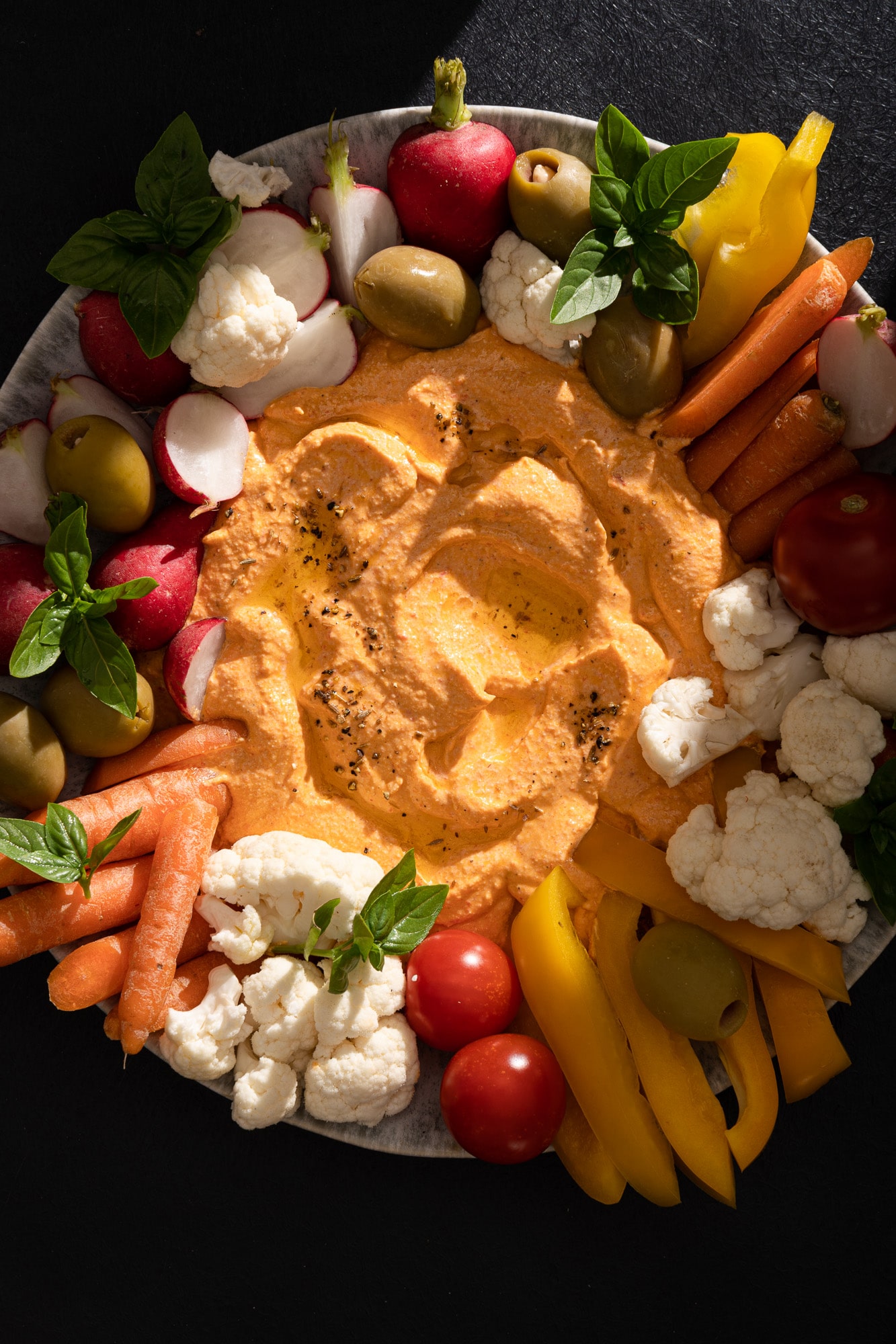 keto feta dip with roasted peppers
